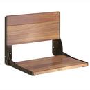 Wall Mount Wood Fold Down Shower Seat in Old World Bronze
