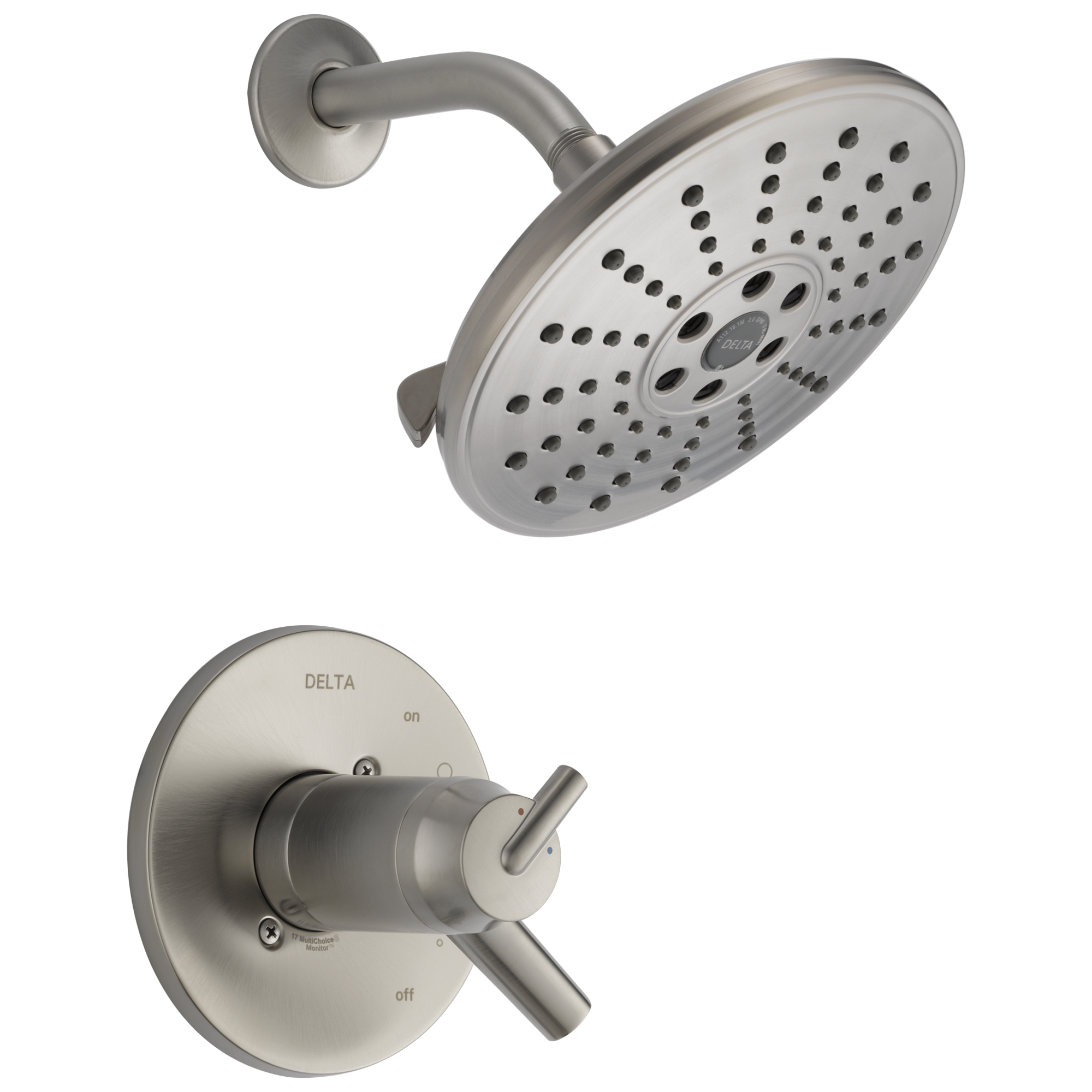 Delta Faucet Brilliance Stainless Two Handle Multi Function Shower Faucet (Trim Only) 