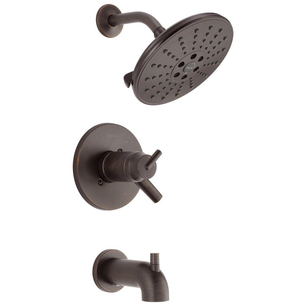 Delta Faucet Venetian Bronze Single Handle Multi Function Bathtub & Shower Faucet (Trim Only) 