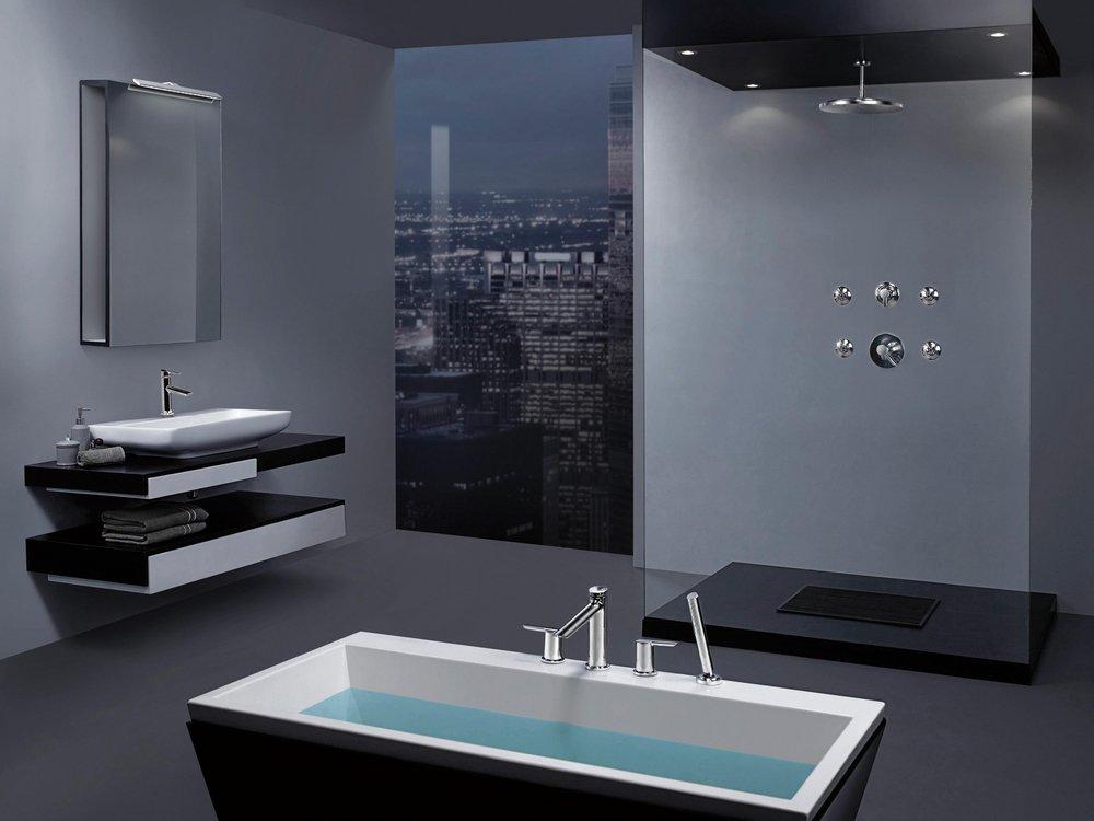 Delta Faucet Stainless Thermostatic Valve Only with Double Lever Handle 