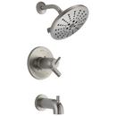 Two Handle Single Function Bathtub & Shower Faucet in Stainless (Trim Only)