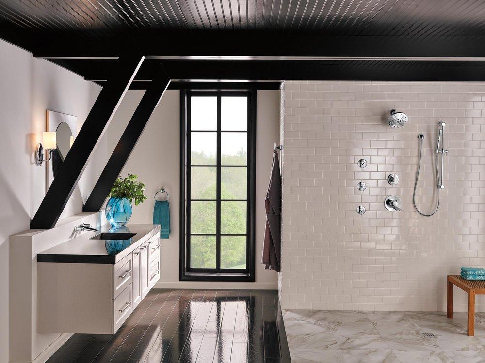 Delta Faucet Chrome Shower Faucet Trim with Double Lever Handle (Trim Only) 