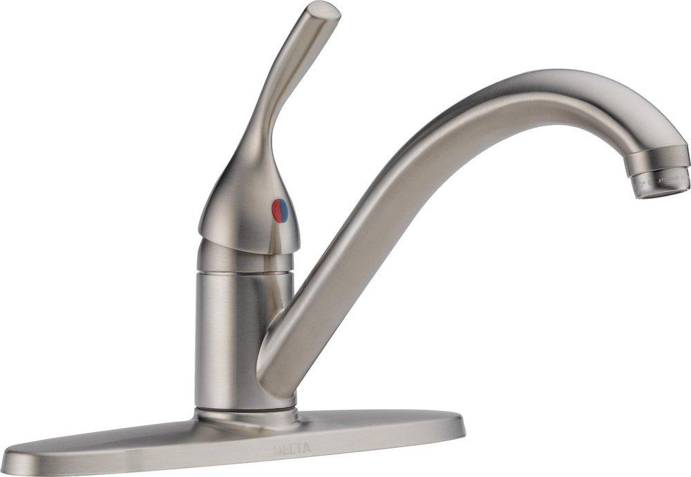 Delta Faucet Brilliance&reg; Stainless Single Handle Kitchen Faucet 