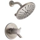 Shower Faucet Trim with Double Lever Handle in Brilliance Stainless (Trim Only)