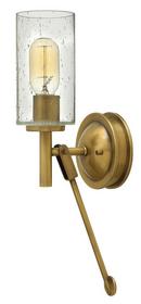 100W 1-Light Wall Sconce in Heritage Brass