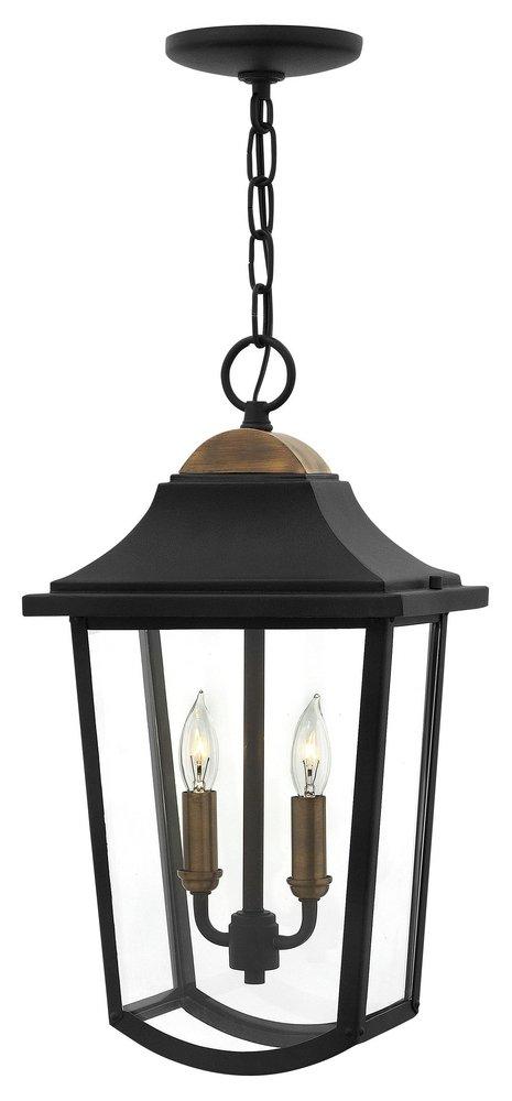 Hinkley Black 18-3/10 in. 2-Light 60W Wall Lantern 