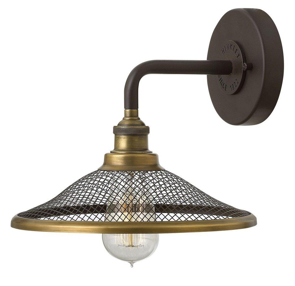 Hinkley Buckeye Bronze 60W 1-Light Medium E-26 Base Wall Sconce 
