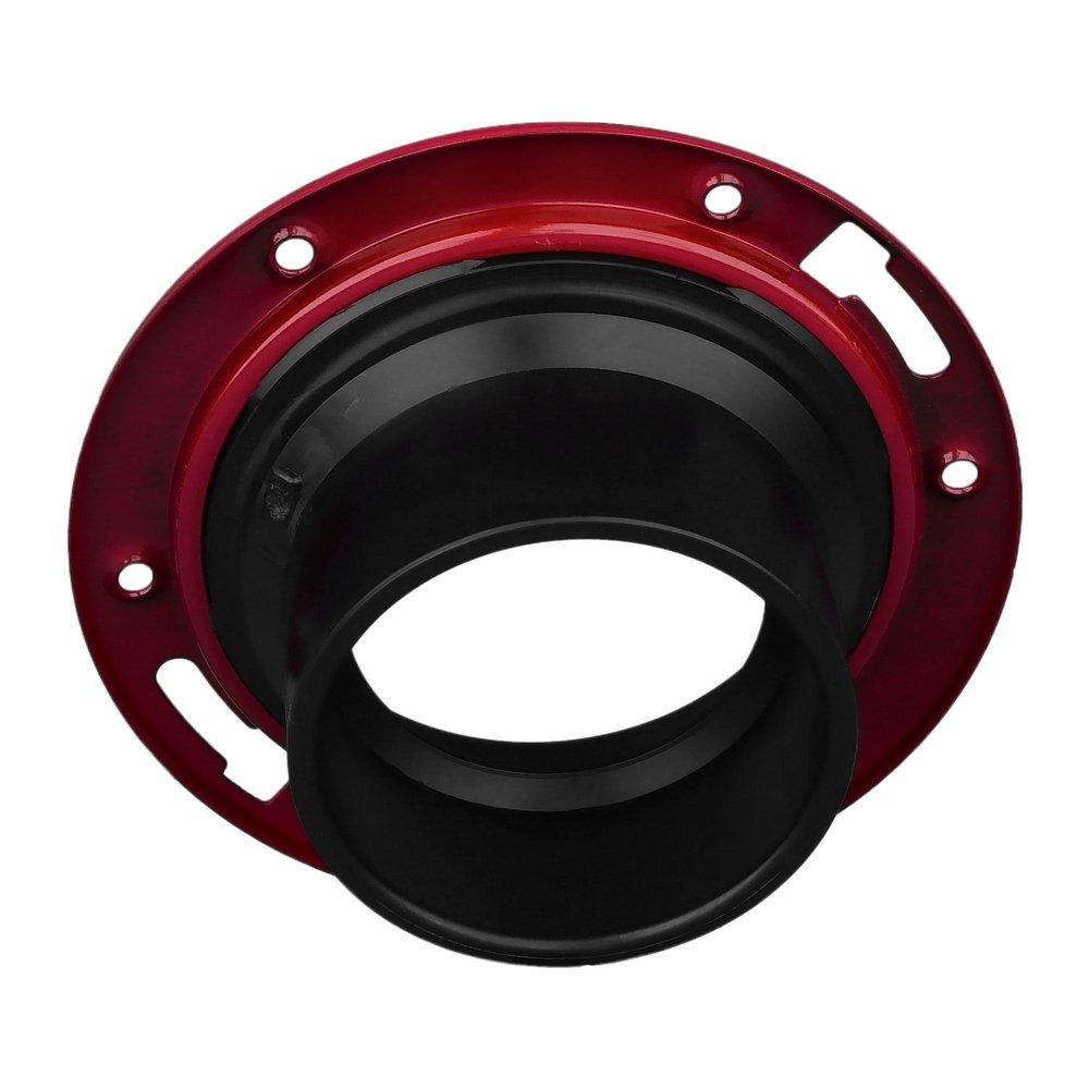 Black ABS DWV Adjustable Closet Flange With Metal Ring 