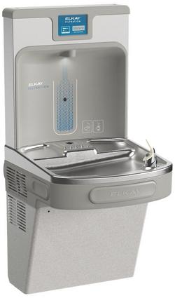 Filtered Refrigerated Bottle Filling Station with Single Water Cooler in Stainless Steel
