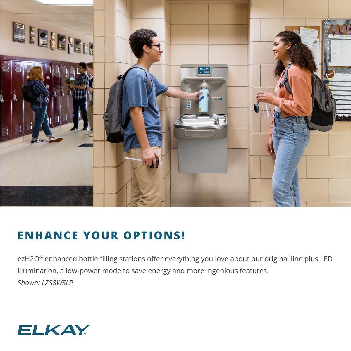 Elkay Stainless Steel Bottle Filling Station with Single Cooler 