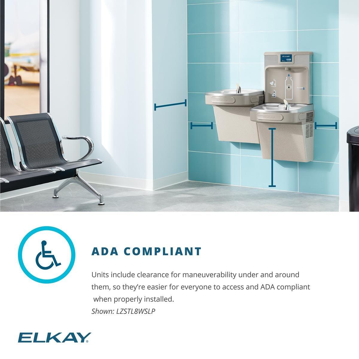 Elkay Stainless Steel Bottle Filling Station with Single Cooler 