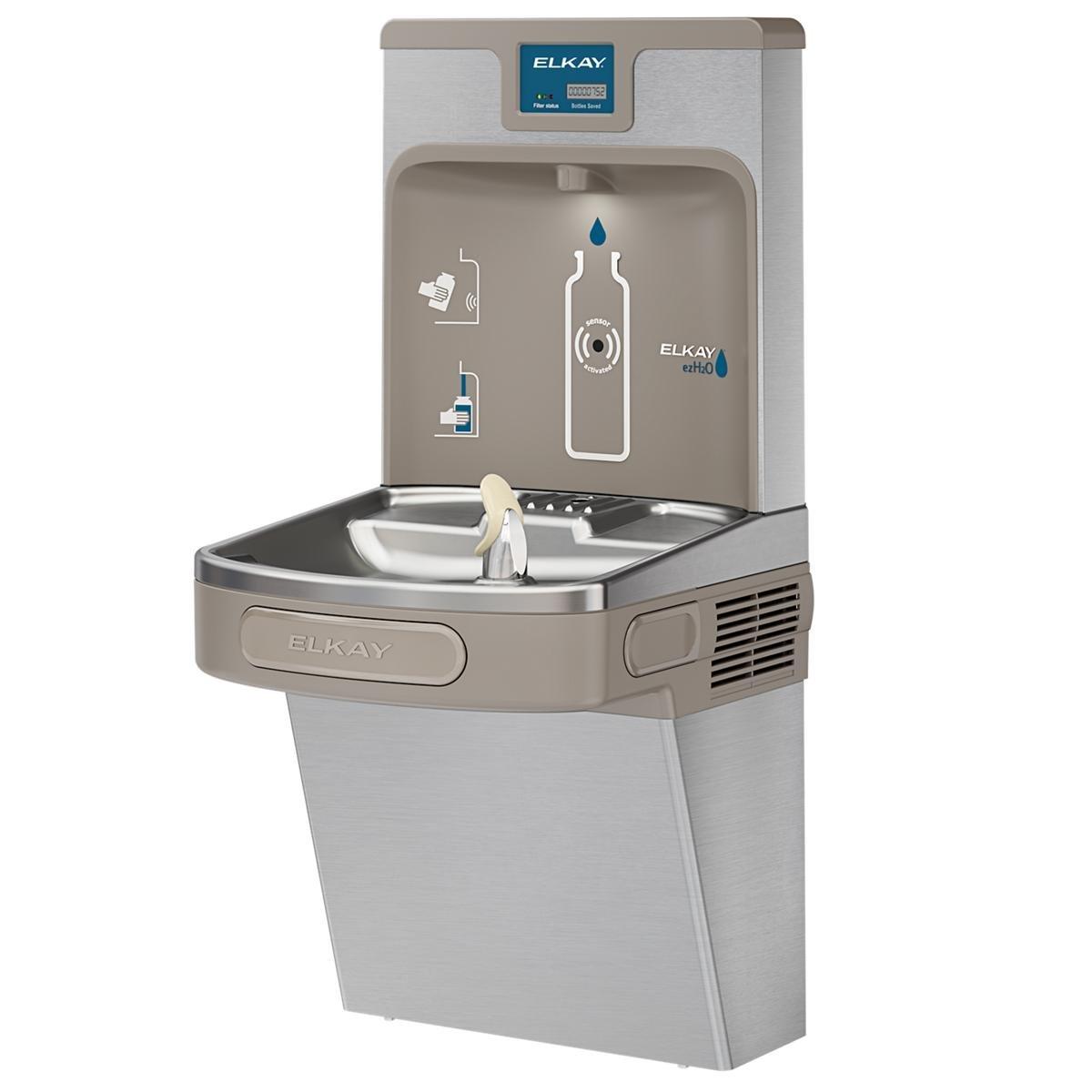 Elkay Stainless Steel Bottle Filling Station with Single Cooler 