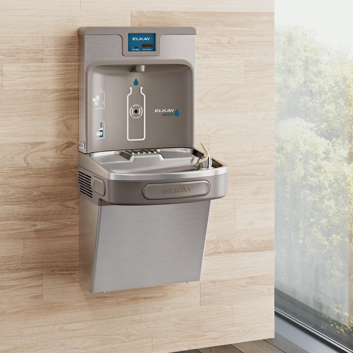 Elkay Stainless Steel Bottle Filling Station with Single Cooler 