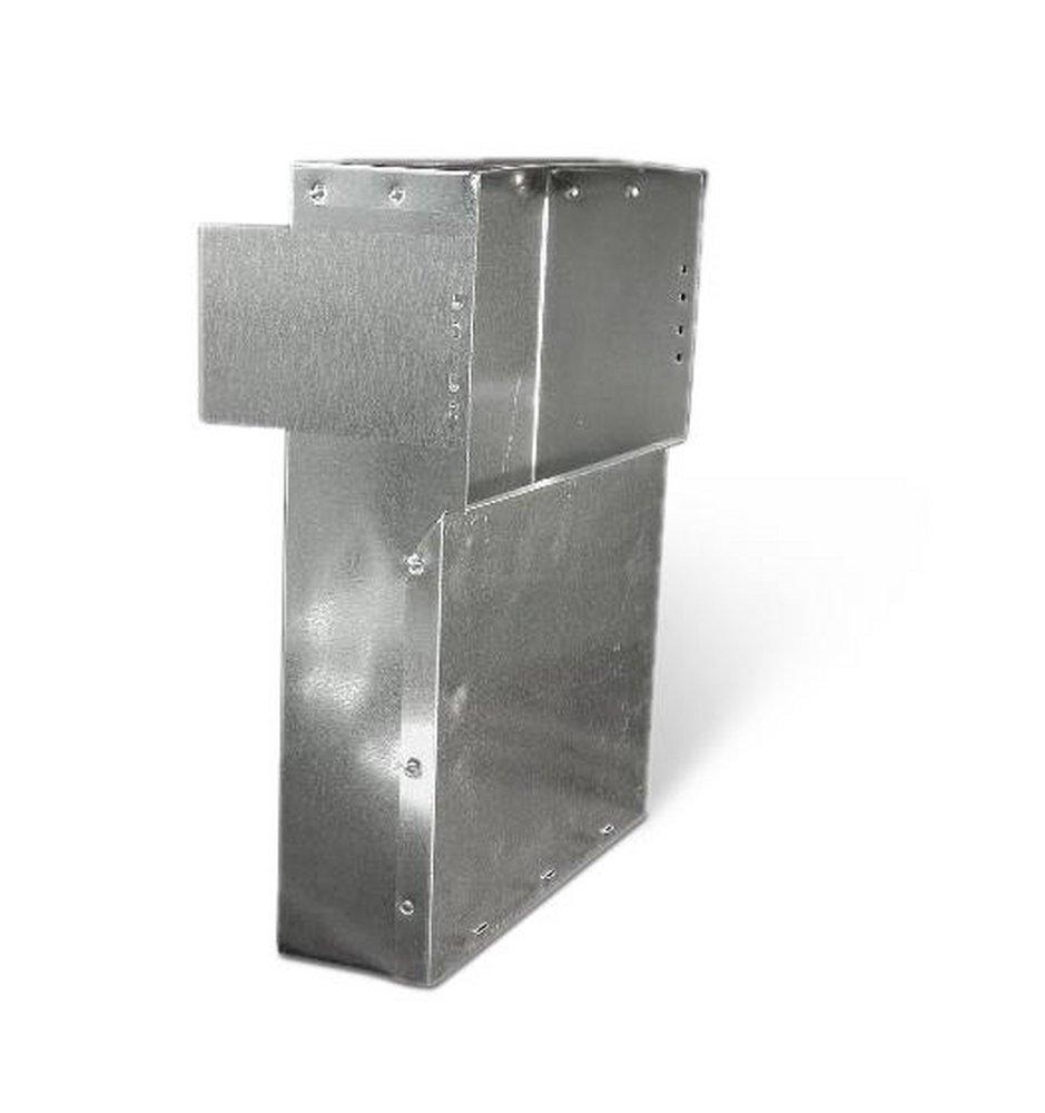 3-1/4 x 14 in. Galvanized Steel Duct Wall Stack 