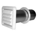 11-5/8 x 6 x 4 in. Wall Vent in Brown Aluminum, Plastic and Styrene