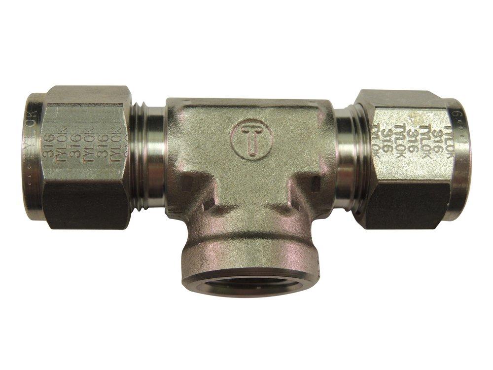 Tylok OD Tube x FNPT Stainless Steel Single Ferrule Branch Tee 