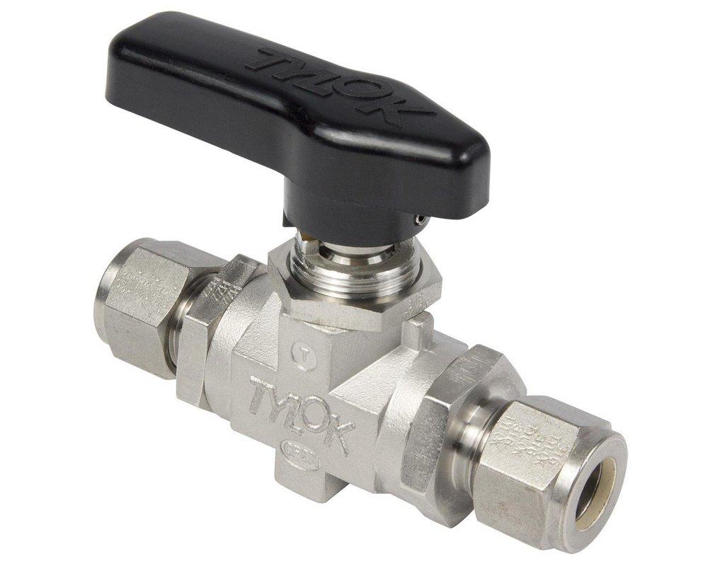Tylok 1/4 FPT Stainless Steel Ball Valve .188 ORFC PCTFE 