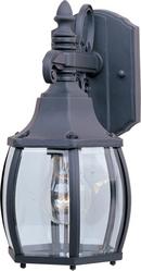 60W 1-Light Incandescent Wall Lantern in Black