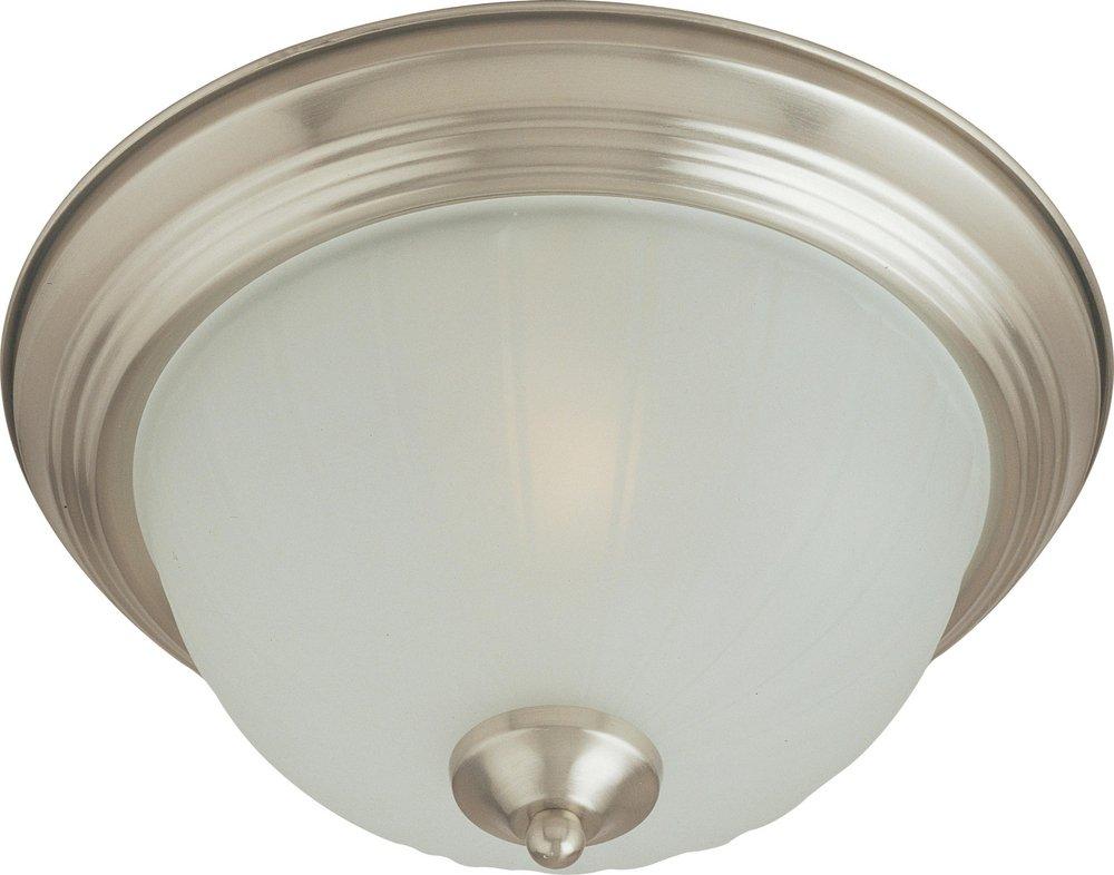 Maxim Lighting&reg; Satin Nickel 60 W Incandescent Flush Mount Ceiling Fixture in Satin Nickel 