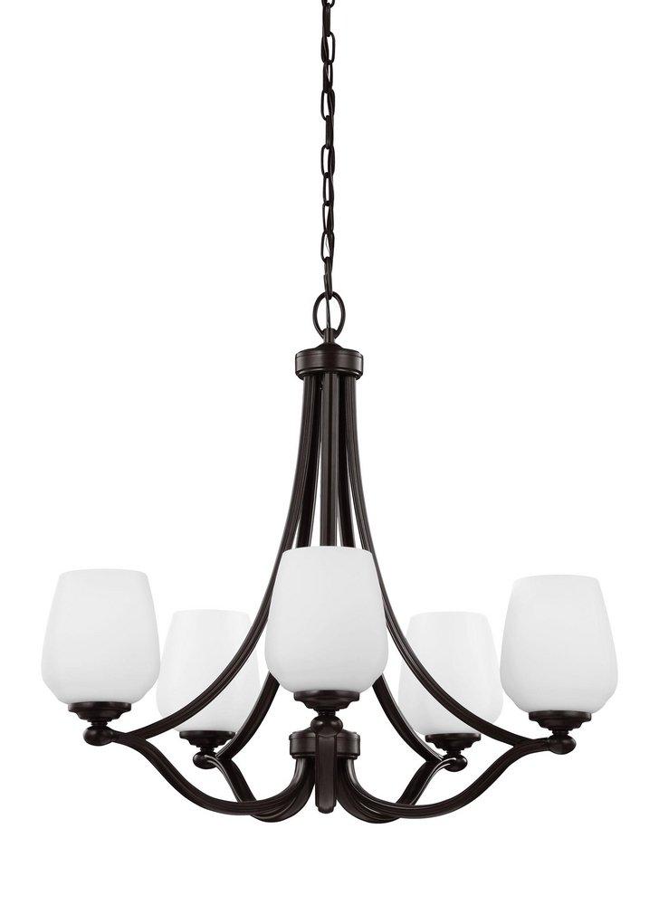 Seagull Lighting Heritage Bronze 23-7/8 in. 75W 5-Light Medium E-26 Chandelier 