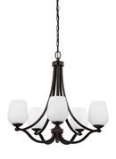 Seagull Lighting Heritage Bronze 23-7/8 in. 75W 5-Light Medium E-26 Chandelier 