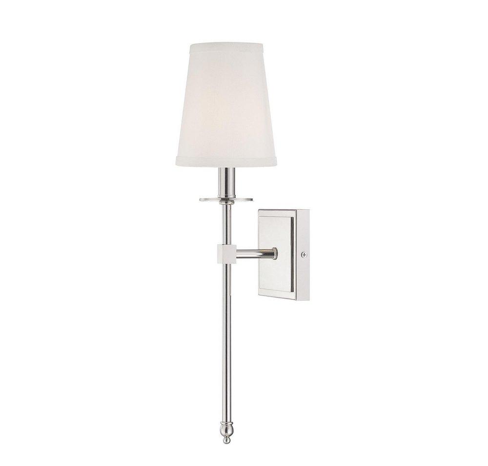Savoy House Polished Nickel 60W 1-Light Candelabra E-12 Wall Sconce 