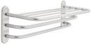 24 in. Exposed Screw Towel Shelf and Double Towel Bar in Polished Chrome