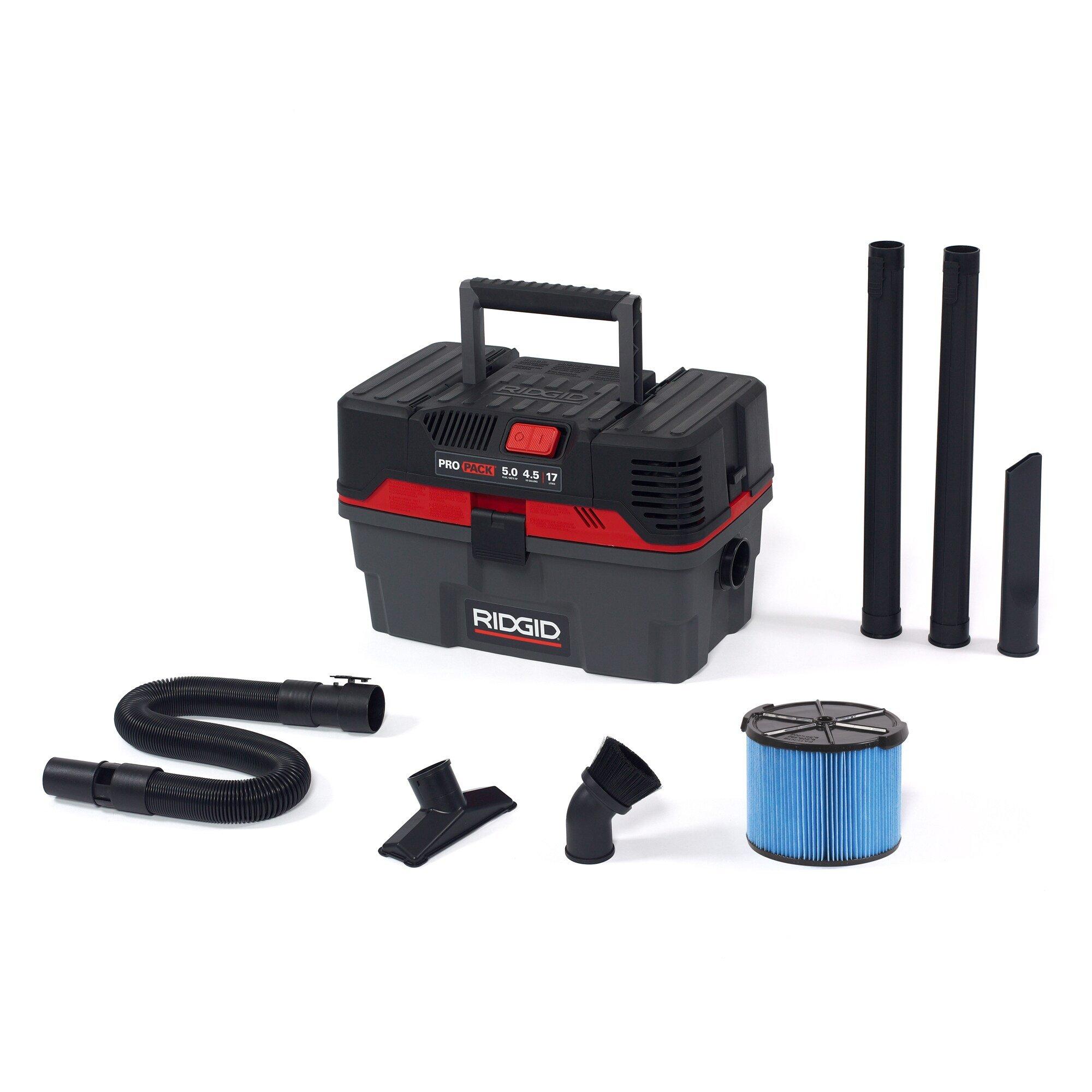 RIDGID Black 4.5 gal Wet & Dry Shop Vacuum 