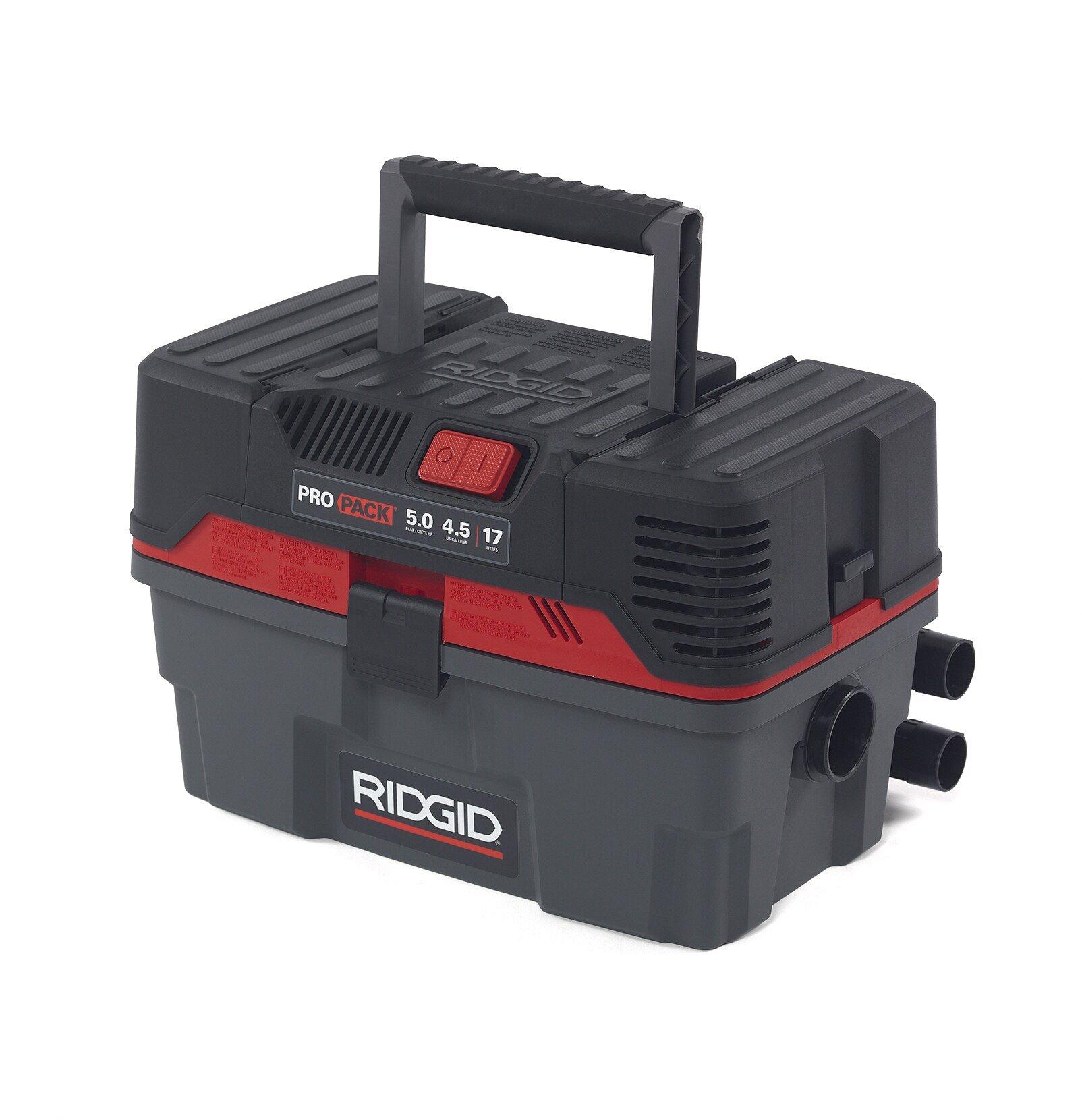 RIDGID Black 4.5 gal Wet & Dry Shop Vacuum 