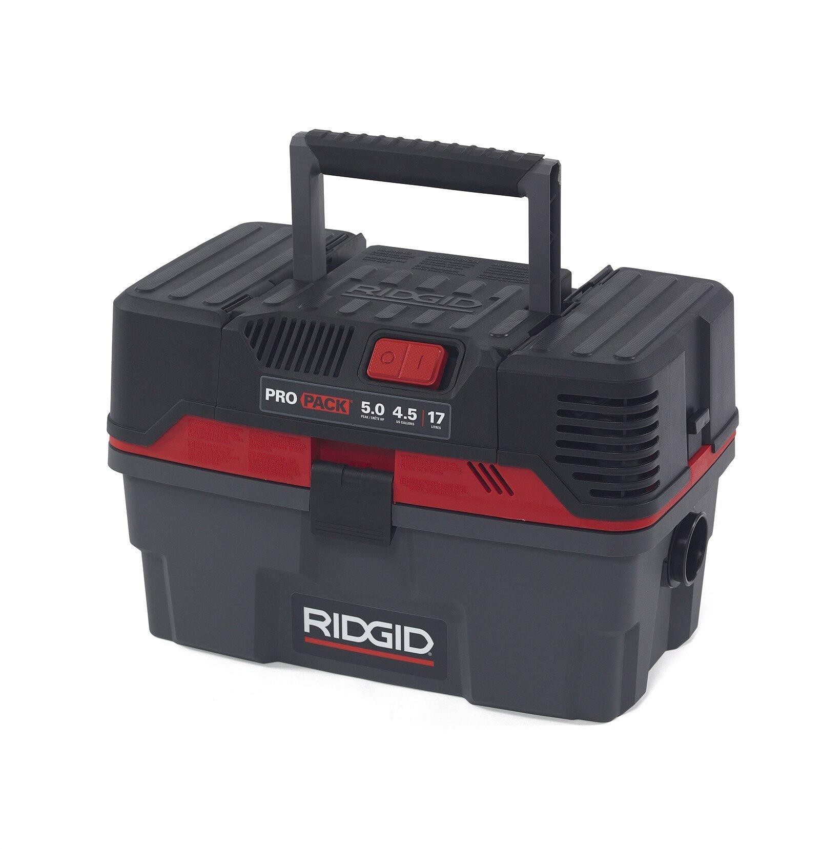RIDGID Black 4.5 gal Wet & Dry Shop Vacuum 