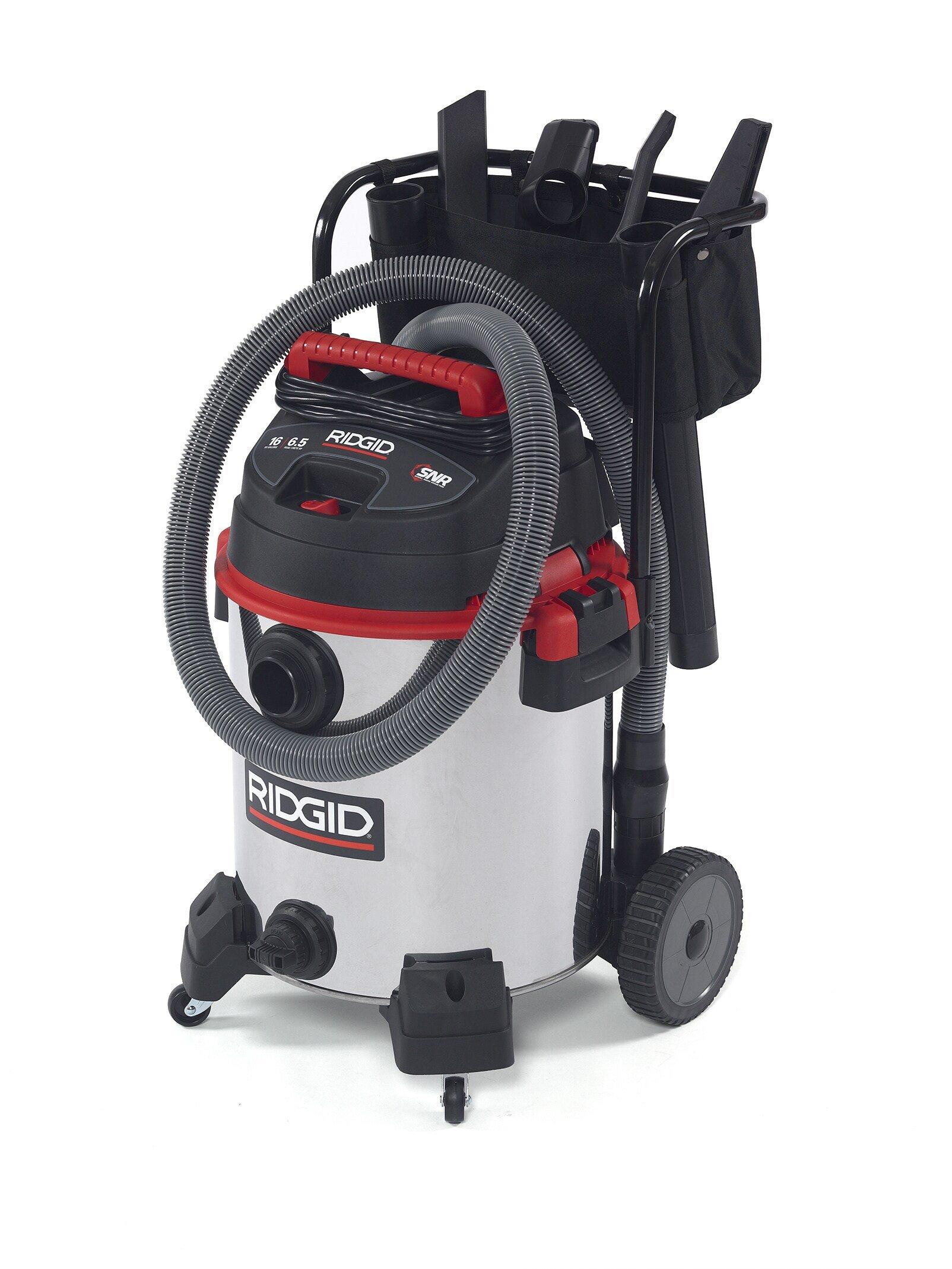 RIDGID Grey Stainless Steel Wet/Dry Vacuum with Cartridge 