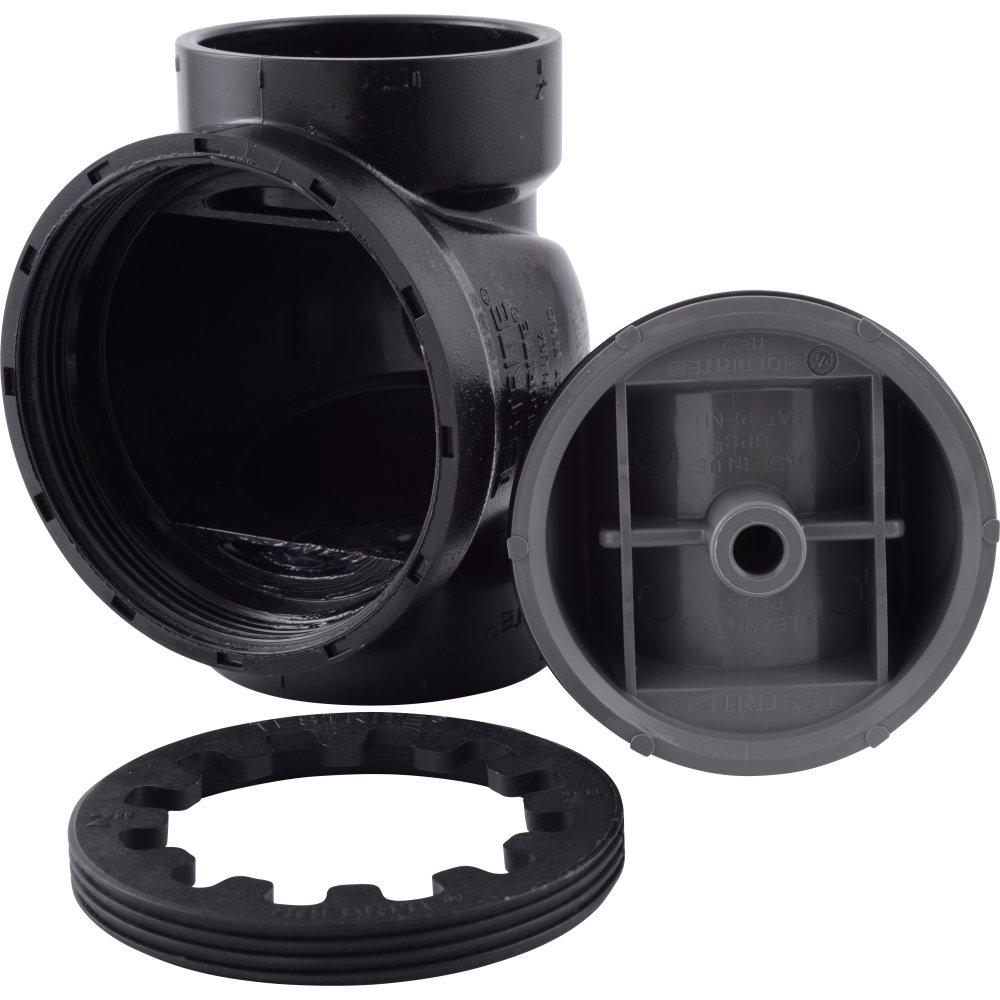 HoldRite&trade; Black Cleanout DWV ABS Tee 