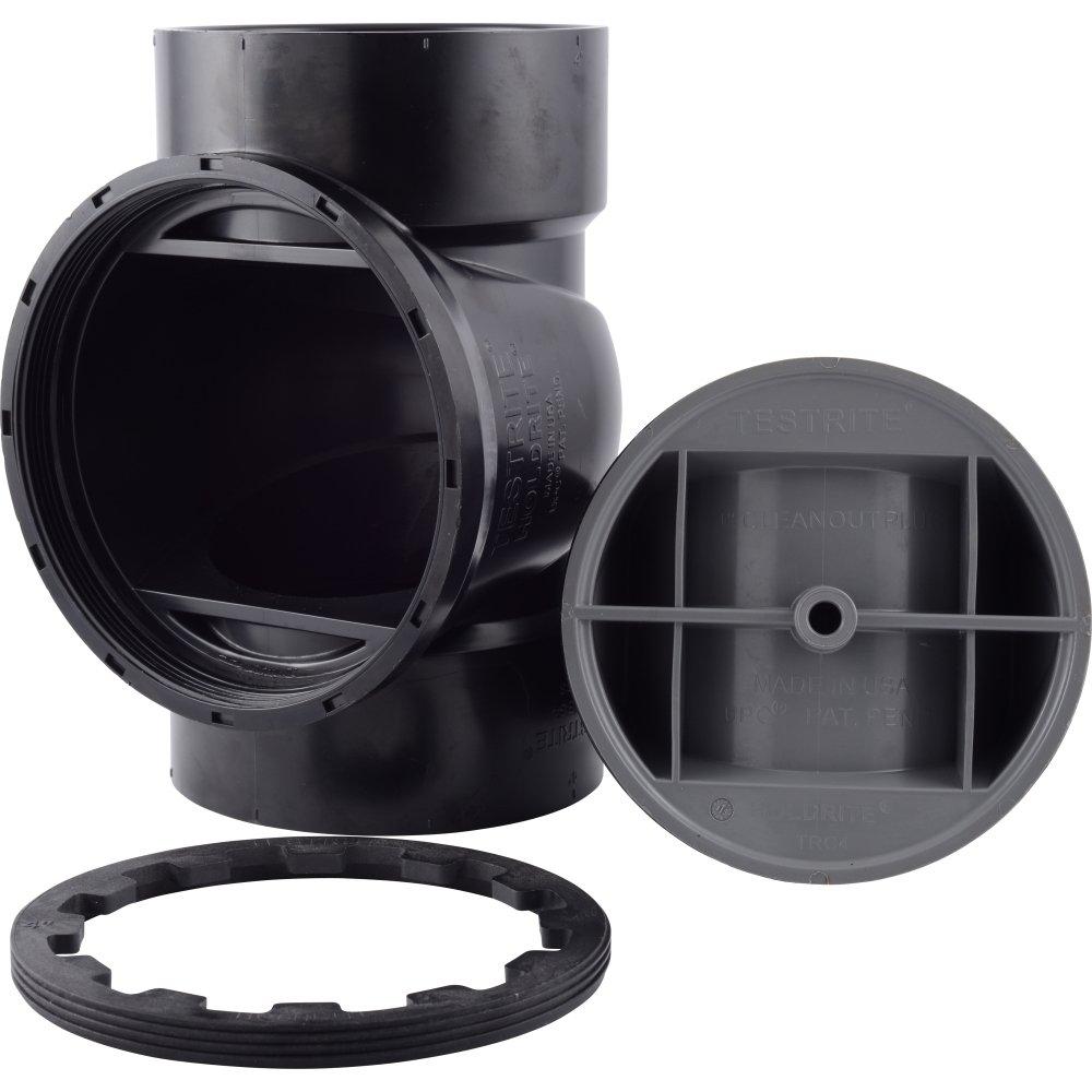 HoldRite&trade; Black Cleanout DWV ABS Tee 