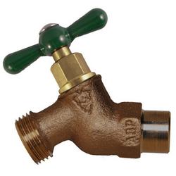 1/2 x 3/4 in. Brass Sweat x MGHT No Kink Tee Hose Bibb