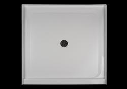 48 in. x 48 in. Shower Base with Center Drain in White