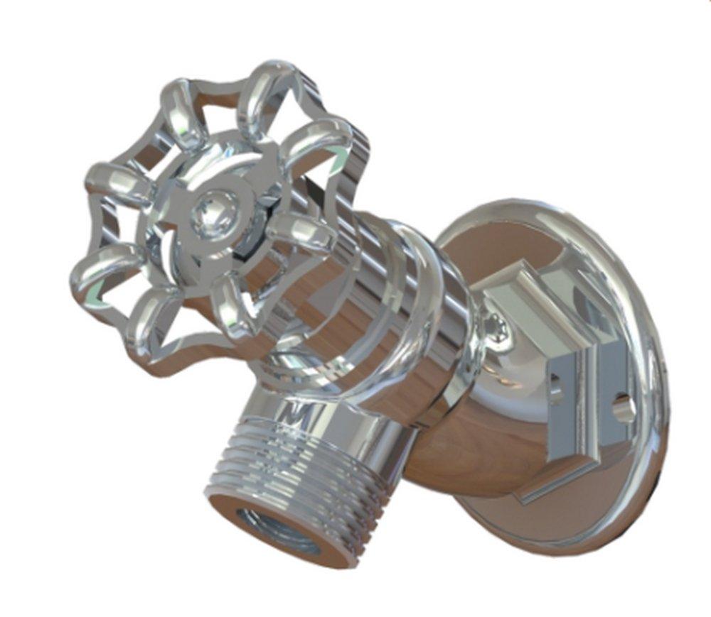 Acorn Engineering Polished Chrome Plated Rough Brass FNPT x MHT Loose Key Hose Bibb 