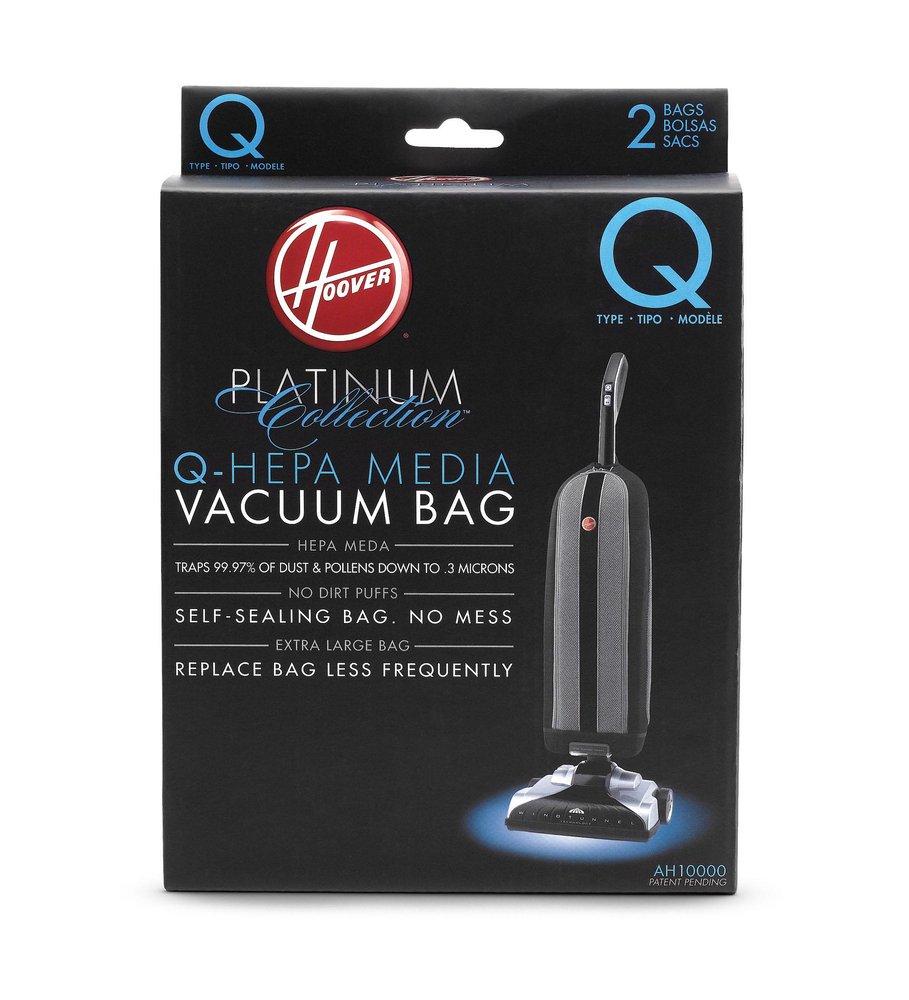 Hoover Black HEPA and Vacuum Bag 2-9/25 x 2-9/25 x 39/100 in. (Pack of 2) 