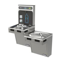 Non-Filtered Refrigerated Bottle Filling Station with Bi-Level Water Cooler