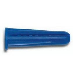 1 in. Blue 1/4 in. Plastic Anchor