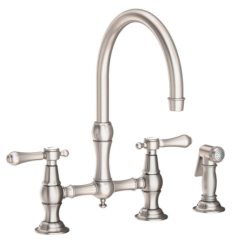 Newport Brass Satin Nickel - PVD Bridge Kitchen Faucet 