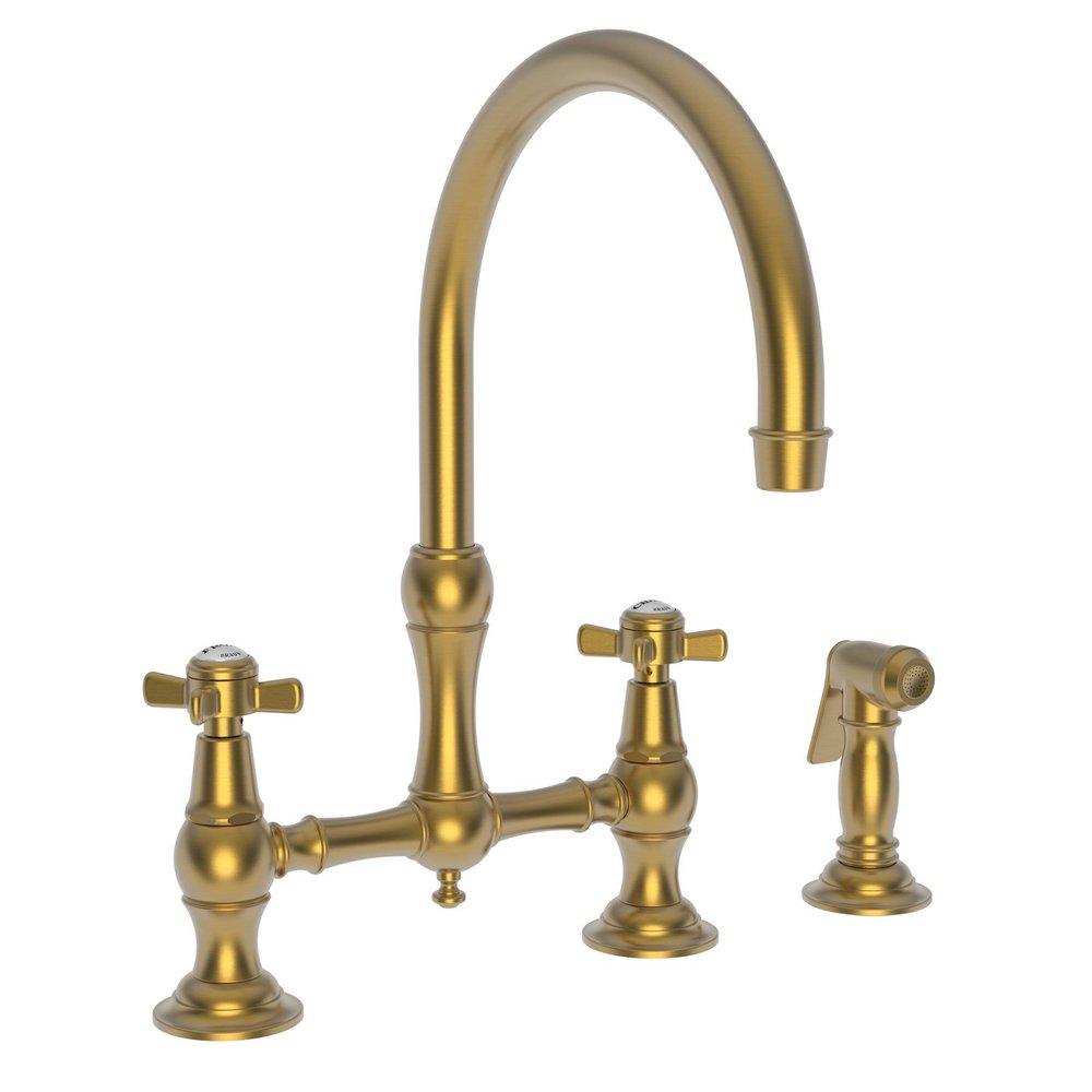 Newport Brass Satin Bronze - PVD Two Handle Bridge Kitchen Faucet 