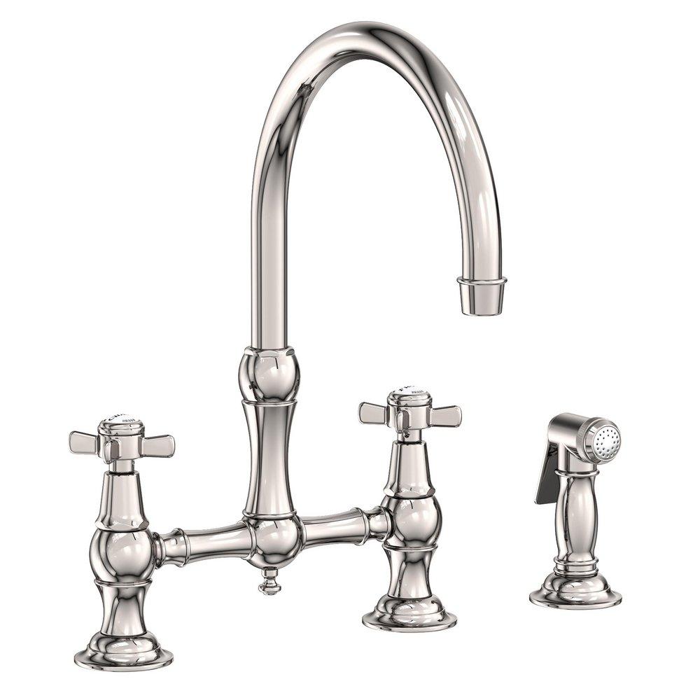 Newport Brass Polished Nickel - Natural Bridge Kitchen Faucet 