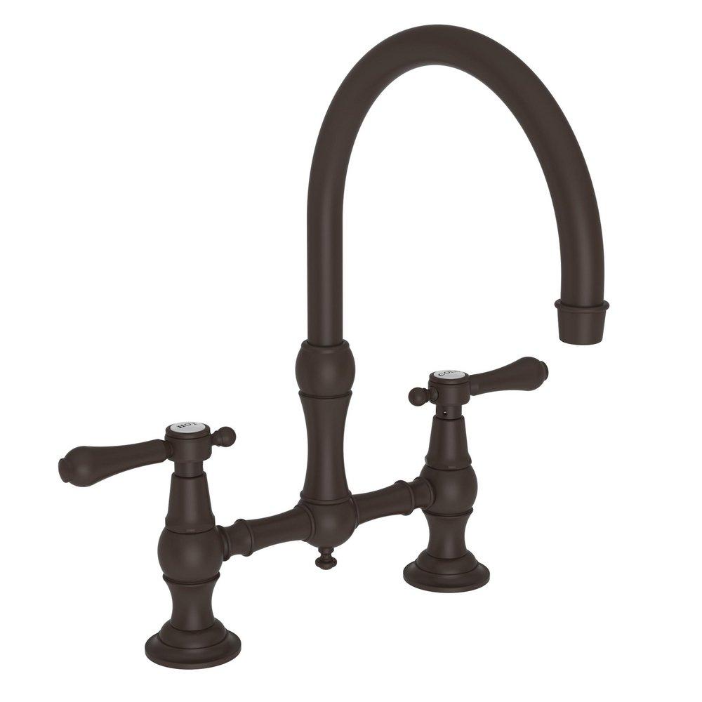 Newport Brass Oil Rubbed Bronze Two Handle Bridge Kitchen Faucet 