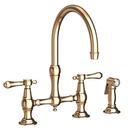 Newport Brass French Gold - PVD Bridge Kitchen Faucet 