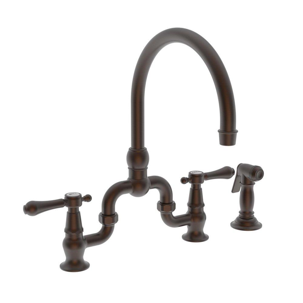 Newport Brass English Bronze Bridge Kitchen Faucet 