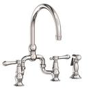 Newport Brass Polished Nickel - Natural Two Handle Bridge Kitchen Faucet 