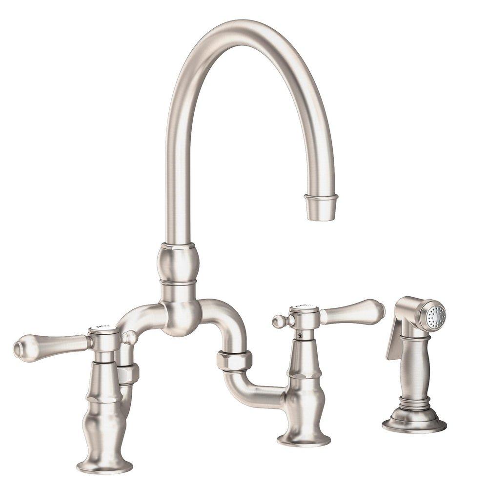 Newport Brass Satin Nickel - PVD Bridge Kitchen Faucet 