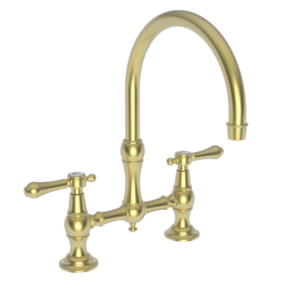 Newport Brass Satin Brass - PVD Two Handle Bridge Kitchen Faucet 