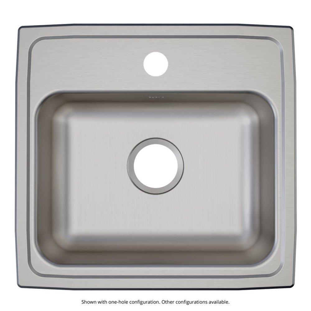 Elkay Lustrous Satin 19 x 18 in. Stainless Steel Single Bowl Drop-in Kitchen Sink in Lustrous Satin 