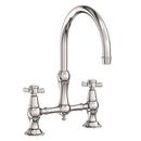 Newport Brass Polished Nickel - Natural Two Handle Bridge Kitchen Faucet 